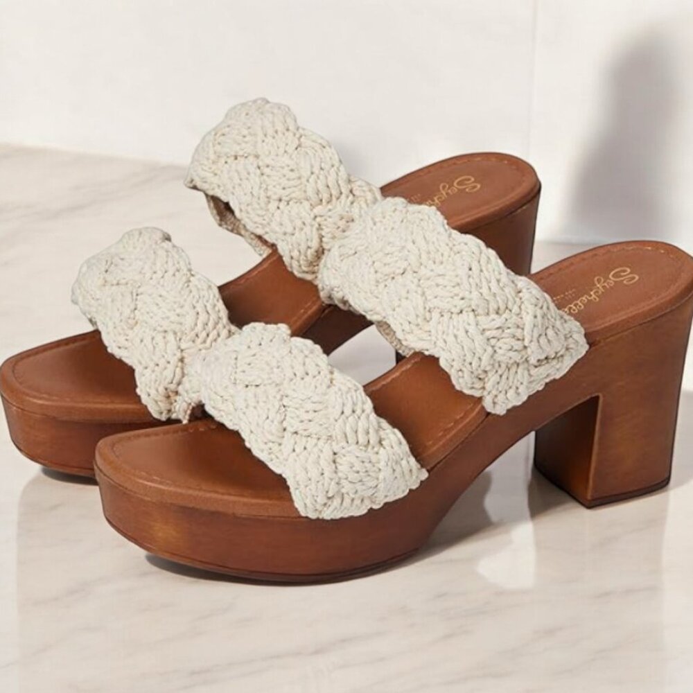 Seychelles Cream and Brown Sandals